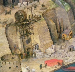 La Torre de Babel, detalle de las obras de construcción, 1563 (detalle)